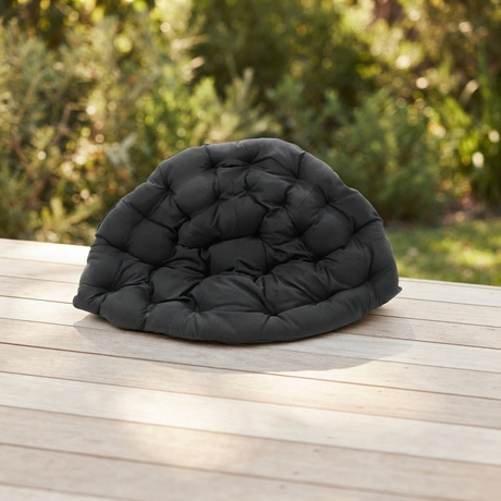 Kakadu Cushion Black — outdoor setting