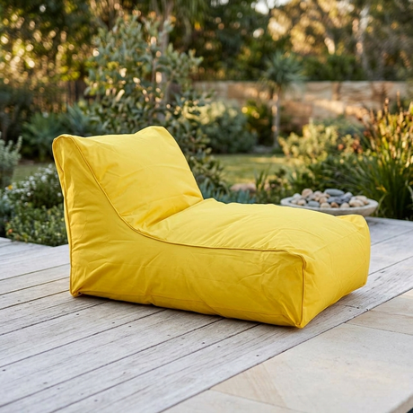 Chill Out Yellow Outdoor Beanbag — outdoor setting