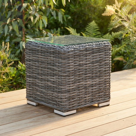 Amani Side Table - Grey — outdoor setting