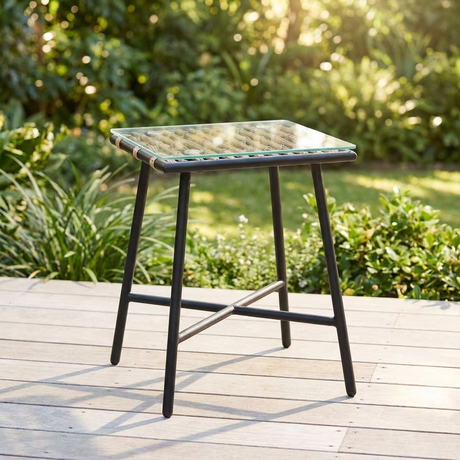 Sheldon Side Table — outdoor setting