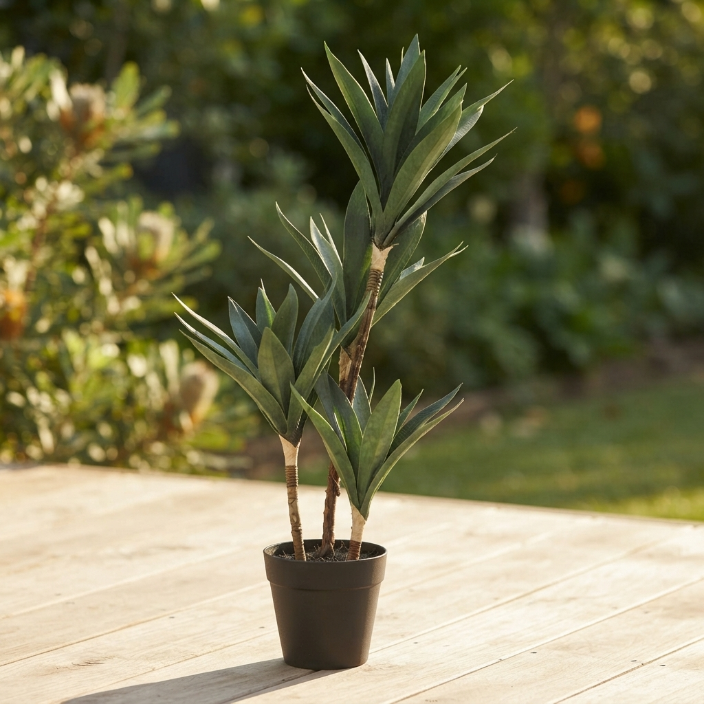 Yucca Quad Pot 66cm — outdoor setting