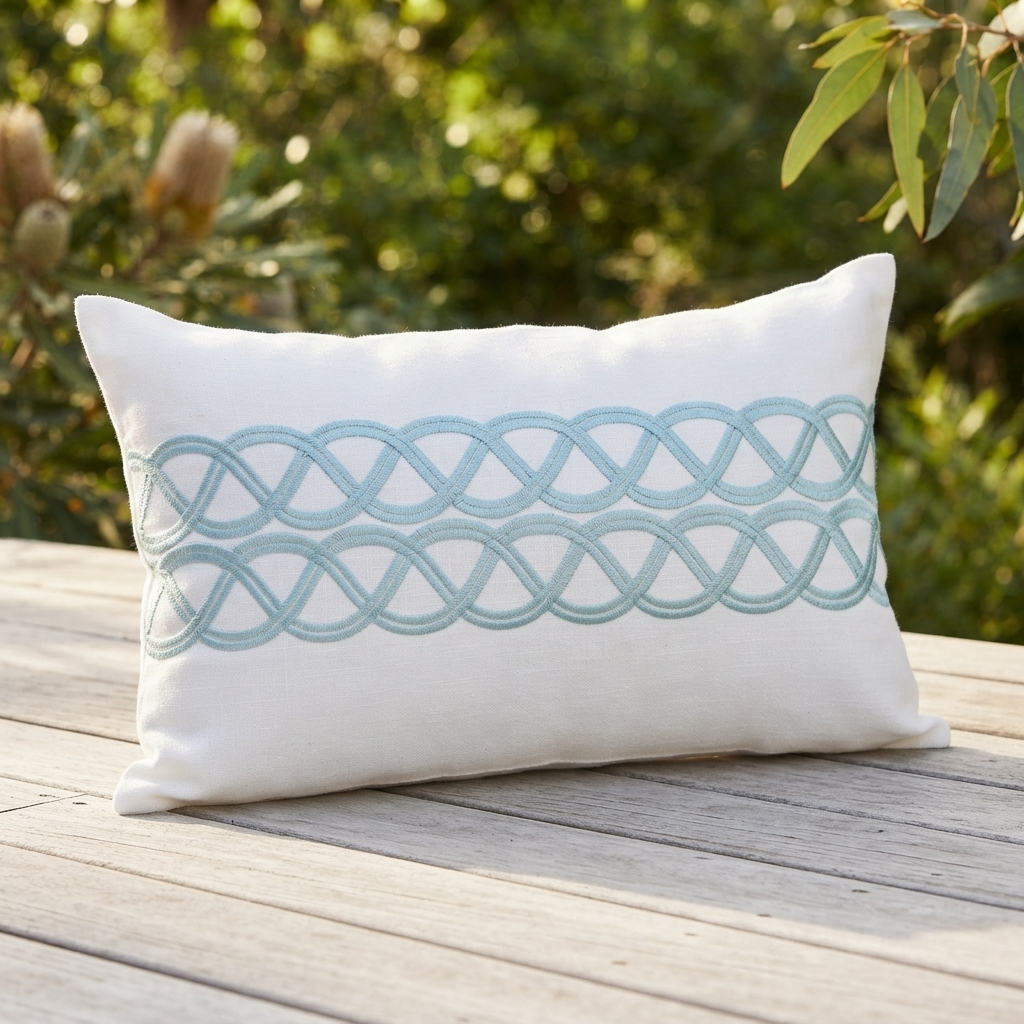 Cape Code Linen - Indoor Cushion (30 x 50) — outdoor setting
