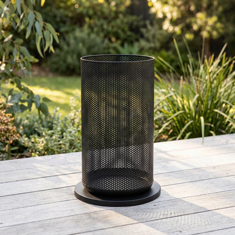Fire Basket Black — outdoor setting