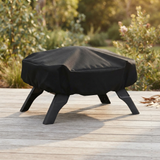 Travel Q PRO285 Grill Half Cover — outdoor setting