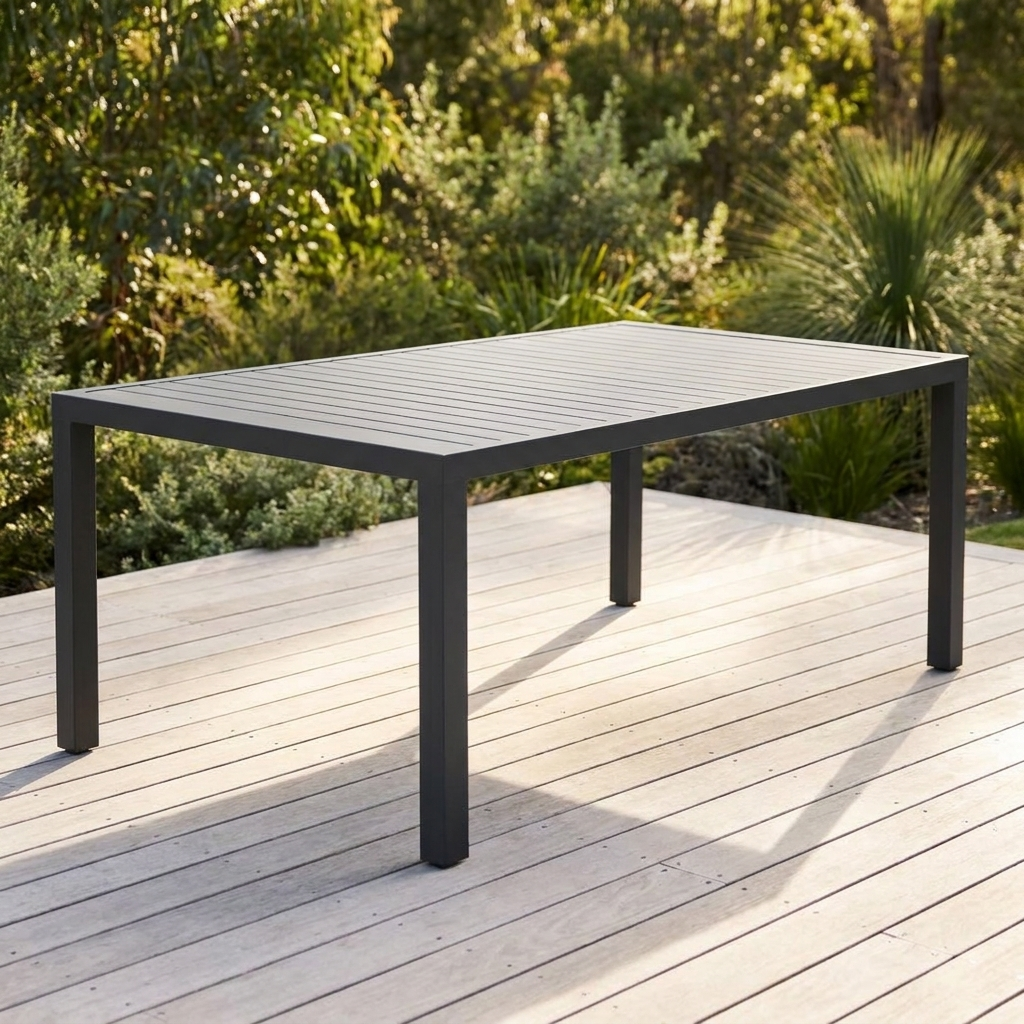 Queensville 11pc Table - Gunmetal — outdoor setting