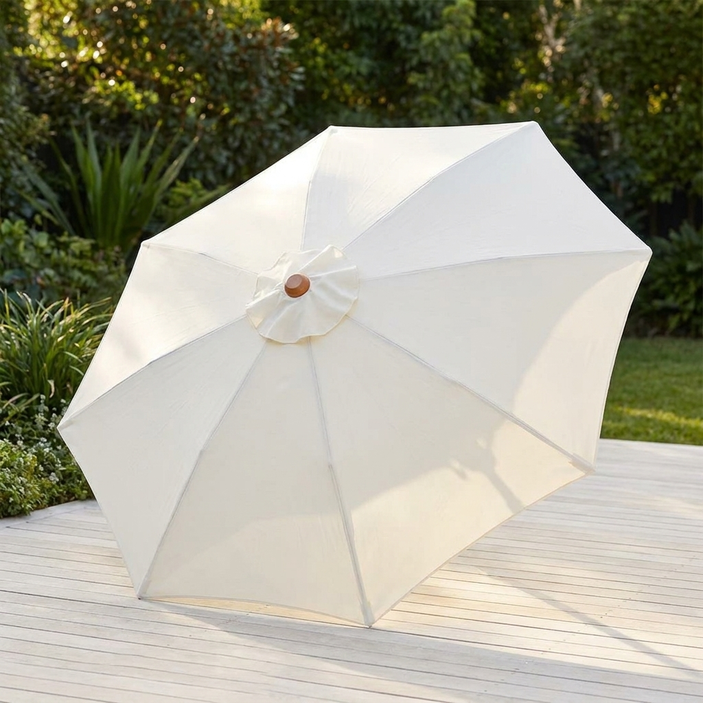 Replacement Canopy for 3m Aluminium Umbrella - Cream — outdoor setting
