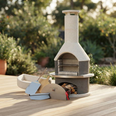Buschbeck Rondo Pizza Pro Package - Grey — outdoor setting