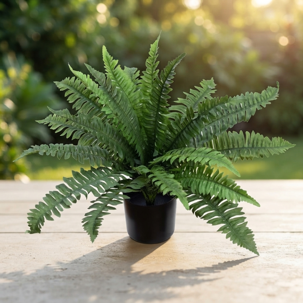 Boston Bush in Pot 40cm - Artificial Plant — outdoor setting