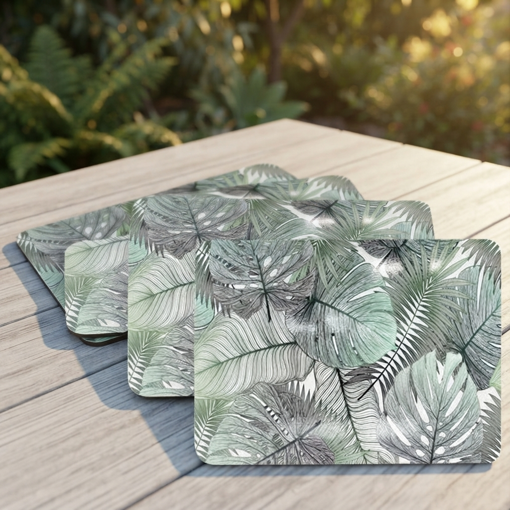 Placemats - Monstera Design — outdoor setting