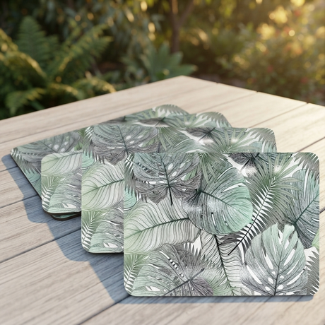Placemats - Monstera Design — outdoor setting