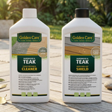 Golden Care Teak Cleaner and Teak Shield Pack — outdoor setting