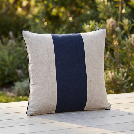 Linen Laguna Stripes - Indoor Cushion (50 x 50) — outdoor setting