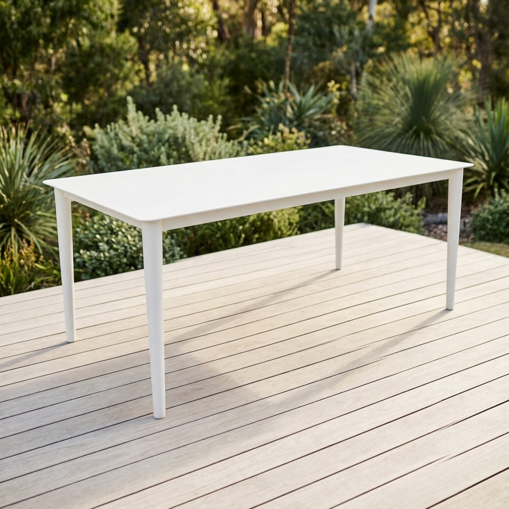 Java 170cm Dining Table - White — outdoor setting