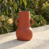 Kef Vase 14 x 13 x 20cm Tabasco — outdoor setting