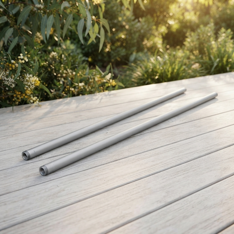 Max Classic Extension Mount Poles 1200mm - Silver — outdoor setting