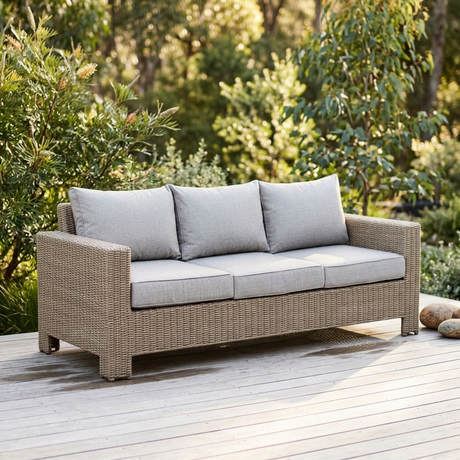 Banksia 3 Seat Sofa - Driftwood Stone — outdoor setting