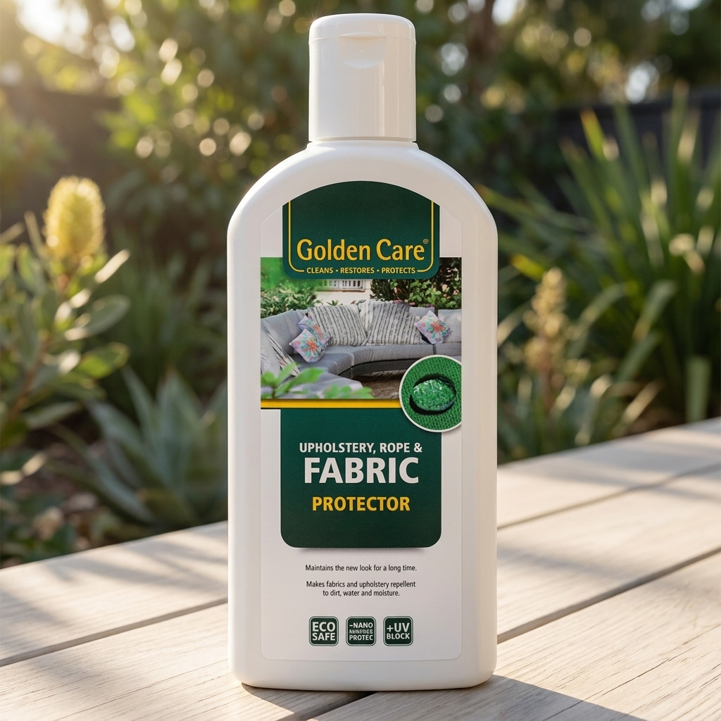Golden Care Fabric Protector 500ML — outdoor setting