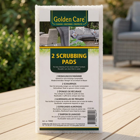Golden Care Scrubbing Pad - White — outdoor setting