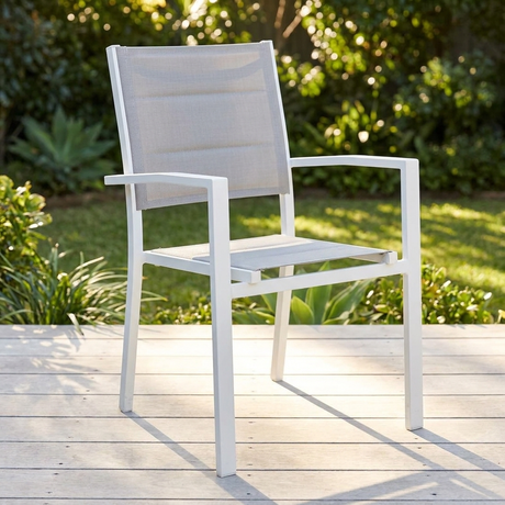Queensville Dining Chair - White — outdoor setting