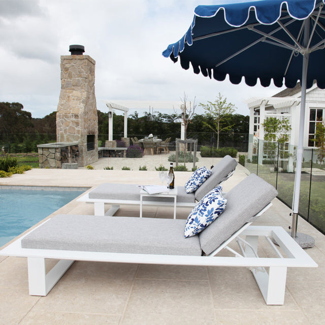 Hayman 3pc Sunlounge Setting - White