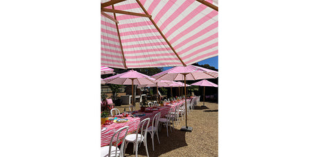Billy Fresh 3m Bamboo Flamingo Umbrella - Pink