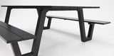 Addison Table and Bench Setting - Anthracite