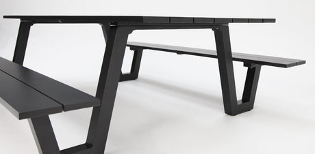 Addison Table and Bench Setting - Anthracite