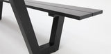 Addison Table and Bench Setting - Anthracite