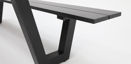 Addison Table and Bench Setting - Anthracite