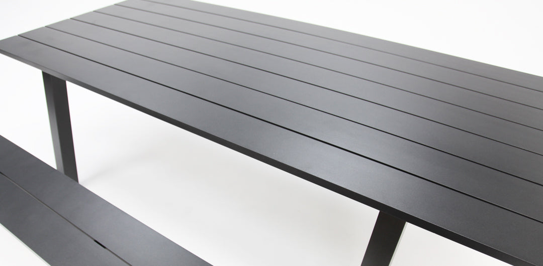Addison Table and Bench Setting - Anthracite