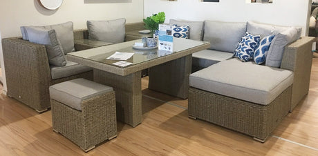 Amani 7pc Storage Lounge w/ Dining Table - DW