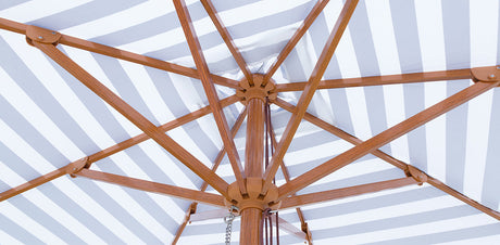 Billy Fresh 2m Timber-Look Aluminium Bahamas Umbrella - Navy