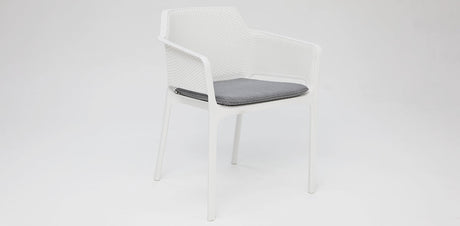 Persia Bailey Armchair Round 5pc Dining Setting - White