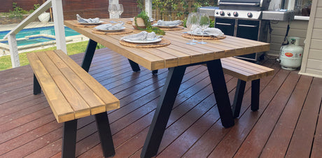 Bosco 3pc Dining Setting - Black
