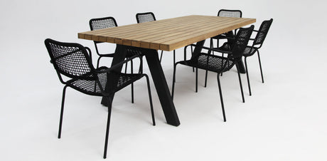 Bosco Bahamas 7pc Dining Setting - Black