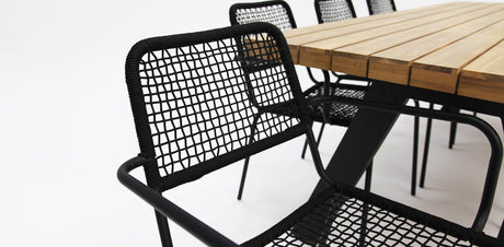 Bosco Bahamas 9pc Dining Setting - Black