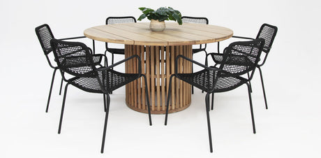 Carella Bahamas 7pc Dining Setting - Black