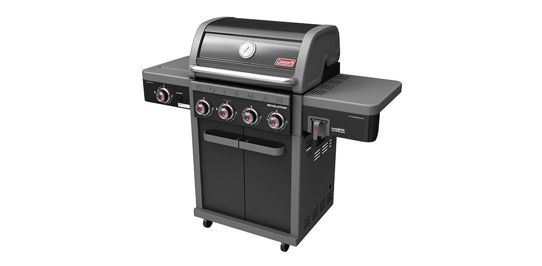 Coleman Revolution 4 Burner BBQ with Side Burner - Shadow Gloss