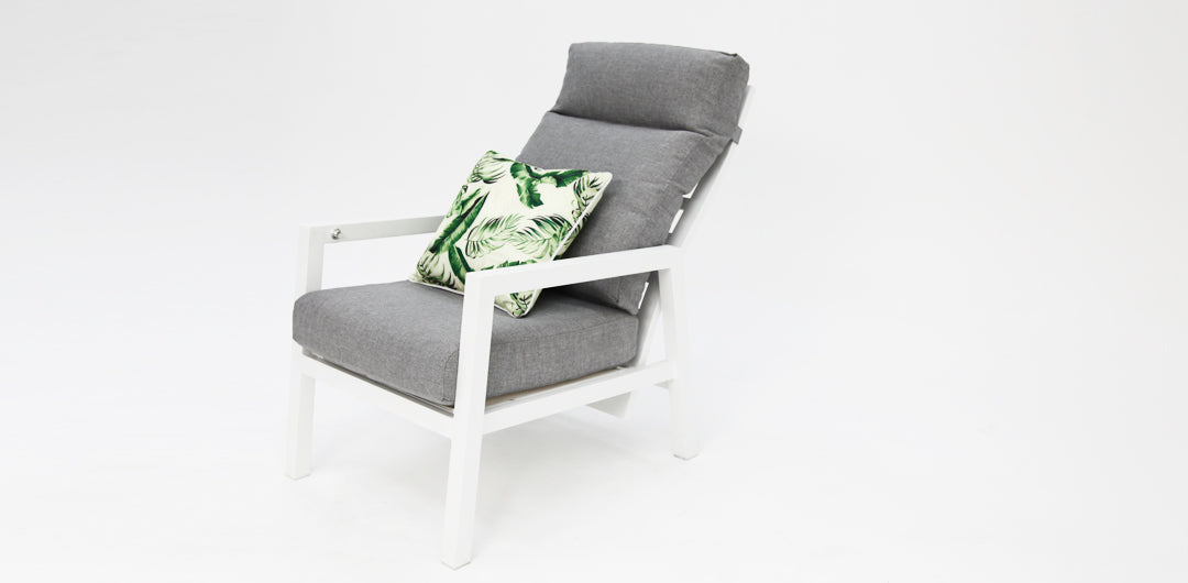 Dakota 5pc Recline Lounge Setting - White