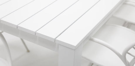 Dallas Fantail 9pc Dining Setting - White