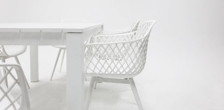 Dallas Java 7pc Dining Setting - White