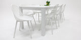 Dallas Persia 9pc Dining Setting- White