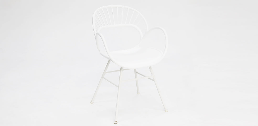 Dallas Fantail 7pc Dining Setting - White