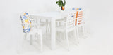 Frankie Azura 9pc Dining Set Armchair - White