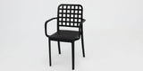 Frankie Azura 7pc Dining Set with Armchairs - Black