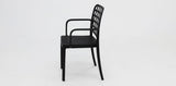 Ravenne Frankie 9pc Dining Setting with 2 x Armchairs - Black