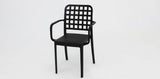 Ravenne Frankie 9pc Dining Setting with 2 x Armchairs - Black