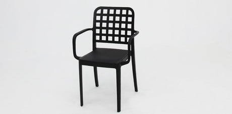 Ravenne Frankie 9pc Dining Setting with 2 x Armchairs - Black