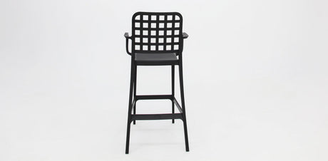 Frankie Resin Barstool with Arms - Black