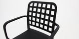 Frankie Resin Barstool with Arms - Black
